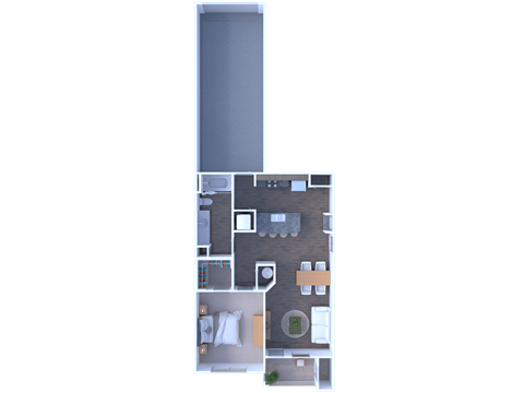 One bedroom with Garage